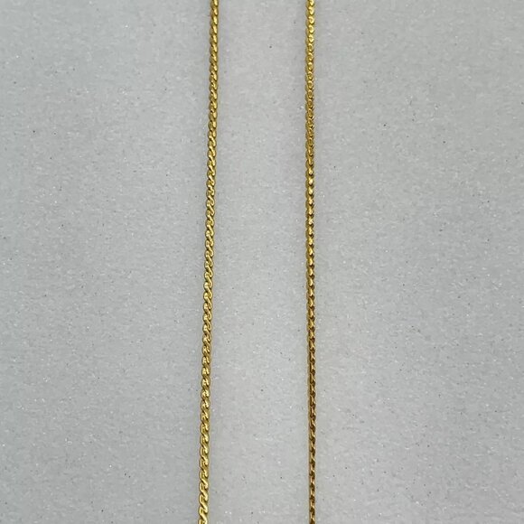 Auth Christian Dior Logo Gold Planting Necklace V120012 - Picture 4 of 9